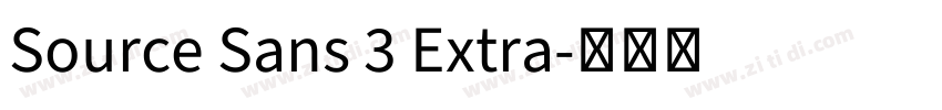 Source Sans 3 Extra字体转换 Source Sans 3 Extra字体转换